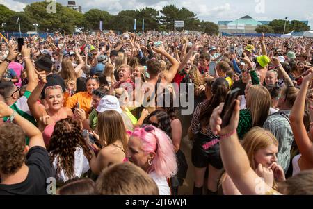 Portsmouth, Regno Unito. 28th ago, 2022. Esempio di esecuzione al Victorious Festival 2022. Southsea comune. 28 agosto 2022. Credit: Alamy Live News/Charlie Raven Credit: Charlie Raven/Alamy Live News Foto Stock