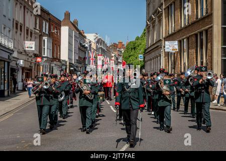 Band della Brigata di Gurkhas, Windsor, Berkshire Foto Stock