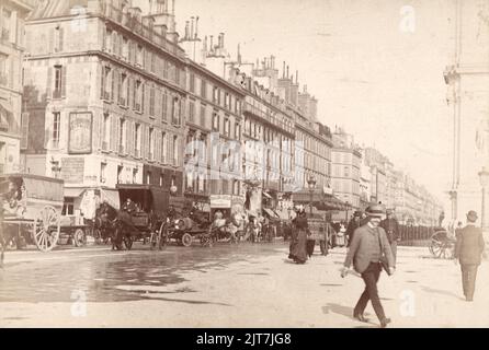 Via Rivoli a Parigi, 1893 Foto Stock