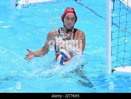 SPALATO, CROAZIA - 28 AGOSTO: Goalkeeper d'Italia Caterina Banchelli durante il Campionato europeo di Len 35th Spalato 2022 Woman's Water Polo match tra Spagna e Italia all'Arena Spaladium il 28 agosto 2022 a Spalato, Croazia. Foto: Marko Lukunic/PIXSELL Credit: Pixsell photo & video agency/Alamy Live News Foto Stock