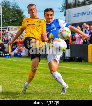 Joel Cooper - Carrick Rangers Vs Linfield, Danske Bank Premiership, Loughview Leisure Arena Carrickfergus, domenica 28th agosto 2022. Foto Stock