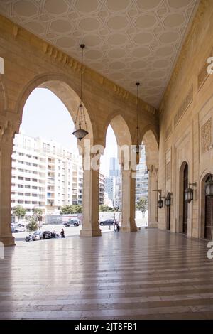 Splendida vista dalla terrazza della Moschea di Muhammad al-Amin al centro di Beirut, Libano Foto Stock