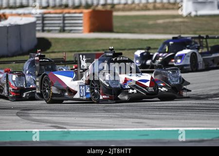 Barcellona, Spagna. 28th ago, 2022. 31 BECHE Mathias (swi), CIMADOMO Philippe (fra), VAN DER HELM Tijmen (nld), TDS Racing x Vaillante, Oreca 07 - Gibson, in azione durante la 4 ore di Barcellona 2022, 4th° round della 2022 European le Mans Series sul circuito di Barcellona-Catalunya dal 26 al 28 agosto, a Barcellona, Spagna - Foto: Xavi Bonilla/DPPI/LiveMedia Credit: Independent Photo Agency/Alamy Live News Foto Stock
