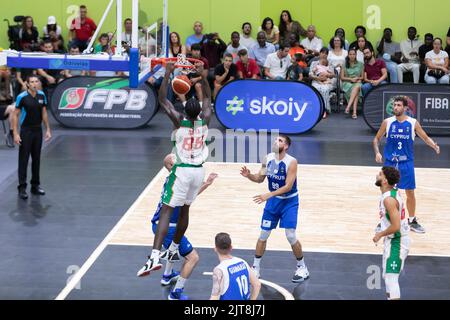 Odivelas, Portogallo. 28th ago, 2022. Agosto 28, 2022. Odivelas, Portogallo. Portogallo e Sacramento Kings Center Neemias Queta (88) in azione durante il gioco per la FIBA Europe Cup (Gruppo F), Portogallo vs Cipro Credit: Alexandre de Sousa/Alamy Live News Foto Stock