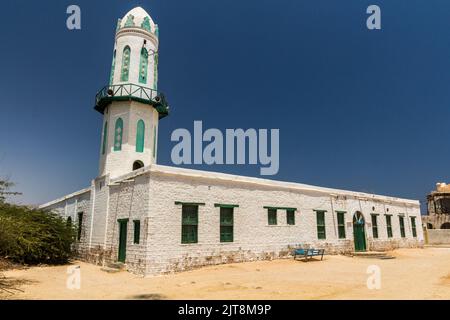 Vista di una moschea a Berbera, Somaliland Foto Stock