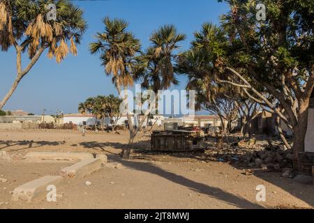 Strade nel centro di Tadjoura, Gibuti Foto Stock