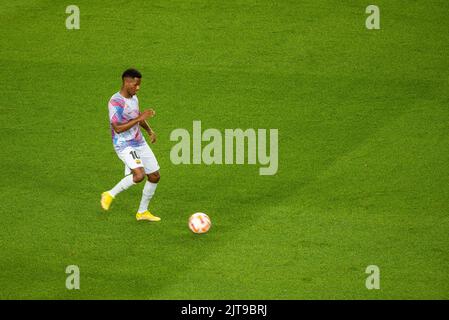 Ansu Fati at the friendly match between Xavi's FC Barcelona (Barça) and Guardiola's Manchester Citydue to ALS disease at the Spotify Camp Nou (Spain) Stock Photo