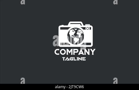 modello di logo fotografico urbano minimale Illustrazione Vettoriale