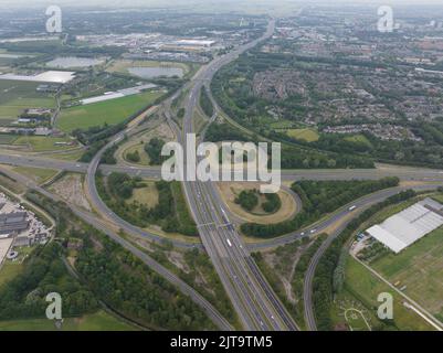 Il Lunetten Junction è uno svincolo stradale olandese per il collegamento delle autostrade A12 e A27 . Si trova vicino a Lunetten, un distretto di Foto Stock