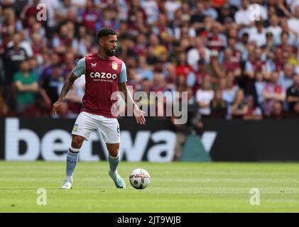 Birmingham, Regno Unito. 28th ago, 2022. Douglas Luiz (AV) alla partita dell'Aston Villa contro West Ham United EPL, a Villa Park, Birmingham, Regno Unito, il 28 agosto 2022. Credit: Paul Marriott/Alamy Live News Foto Stock