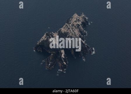 Little Skellig Irlanda da un'indagine aerea Foto Stock