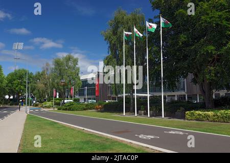 Sport Galles Centro Nazionale formalmente il Centro sportivo nazionale per il Galles, Sophia Gardens, Cardiff, Galles. Foto Stock