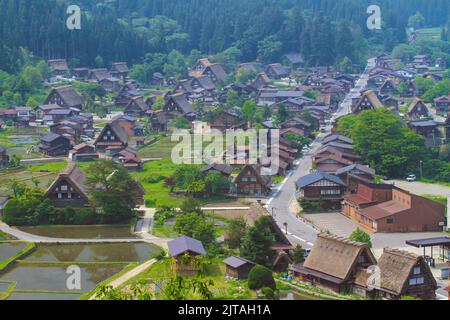 Sito del Patrimonio Mondiale Shirakawago, Gifu, Giappone Foto Stock