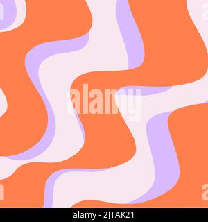 Retro 70s rappresentazione vettoriale astratta di sfondo Illustrazione Vettoriale