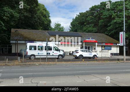 Llandaff Rugby Club, clubhouse, Western Avenue, Llandaff, Cardiff. Foto Stock