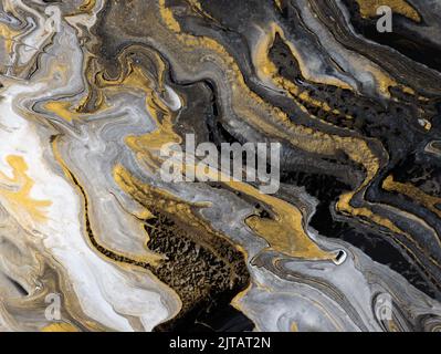 Sfondo di design in marmo Ebru art. Illustrazione d'arte unica. Consistenza liquida del marmo. Sfondo astratto. Motivo colorato per la stampa su seta. Disegno a mano Foto Stock
