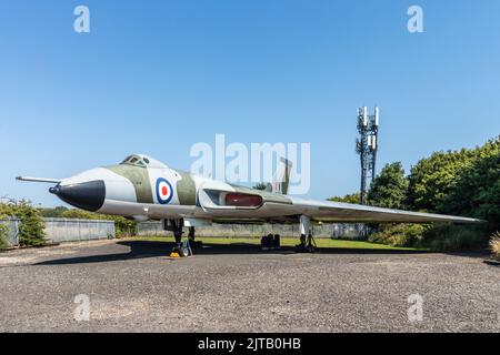 Velivolo militare vulcan Bomber a North East Land Sea & Air Museum sunderland Foto Stock