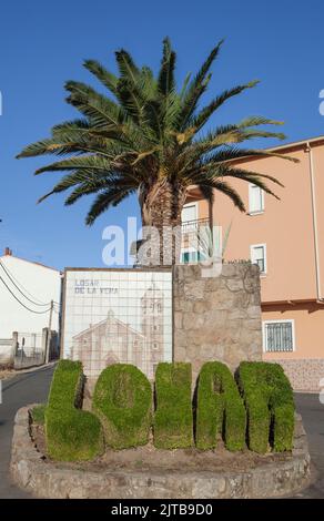 Scultura verde accogliente a Losar de la vera, Caceres, Estremadura, Spagna Foto Stock