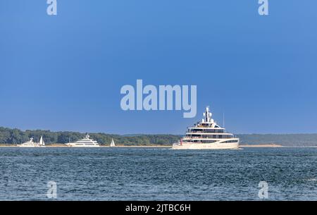 Super Yacht Viva a Sag Harbor, NY Foto Stock