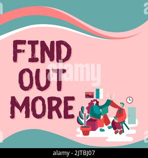 Visualizzazione concettuale ulteriori informazioni. Word for per ulteriori dettagli contattaci o cerca nella nostra pagina web Foto Stock