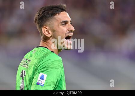 Firenze, Italia. 28th ago, 2022. Alex Meret (SSC Napoli) durante ACF Fiorentina vs SSC Napoli, campionato italiano di calcio Serie A match in Florence, Italy, August 28 2022 Credit: Independent Photo Agency/Alamy Live News Foto Stock