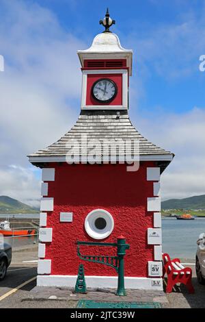 La Torre dell'Orologio a Knightown nella contea di Kerry Foto Stock