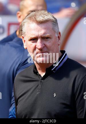 Sunderland, Regno Unito. 27th ago, 2022. Dean Smith, direttore della città di Norwich, durante la partita del campionato Sky Bet tra Sunderland e Norwich City allo Stadio di luce il 27th 2022 agosto a Sunderland, Inghilterra. (Foto di Mick Kearns/phcimages.com) Credit: PHC Images/Alamy Live News Foto Stock