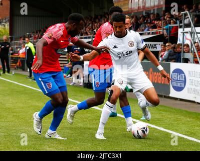 DAGENHAM INGHILTERRA - Agosto 29 : Louis Dennis di Bromley durante la partita della National League tra Dagenham e Redbridge contro Bromley a Victoria Road, Foto Stock