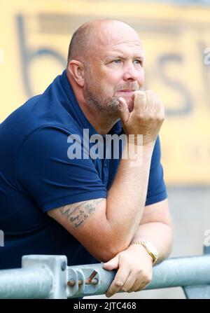 DAGENHAM INGHILTERRA - Agosto 29 : Andy Woodman manager di Bromley durante la partita della National League tra Dagenham e Redbridge contro Bromley a Victori Foto Stock