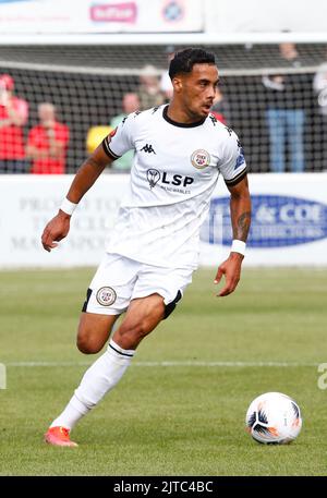 DAGENHAM INGHILTERRA - 29 AGOSTO : Corey Whitely of Bromley durante la partita della National League tra Dagenham e Redbridge contro Bromley a Victoria Road, Foto Stock