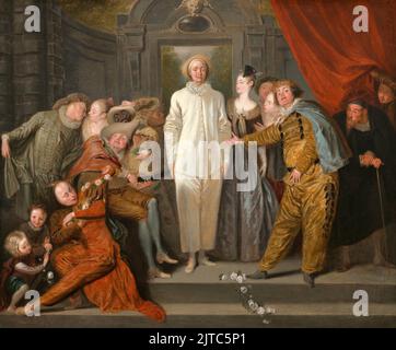 I Comediani italiani, c.. 1719–1721, Pittura di Jean-Antoine Watteau Foto Stock