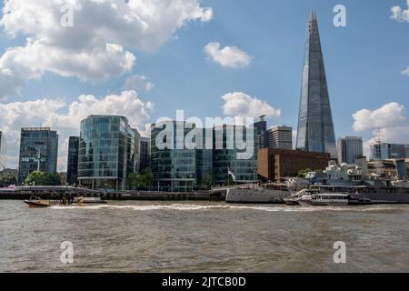 Il fiume Tamigi, London, Regno Unito Foto Stock