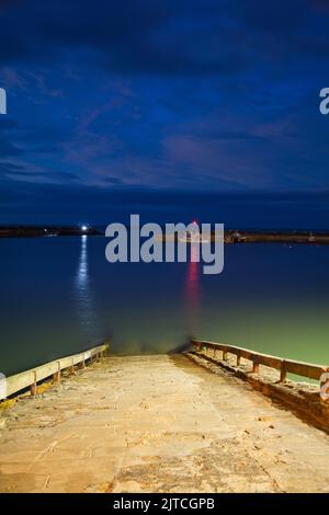 Staithes Harbour, Yorkshire Foto Stock