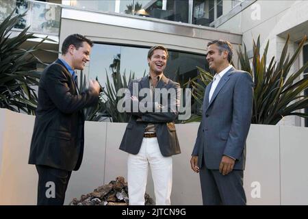 MATT DAMON, Brad Pitt, George Clooney, oceano tredici, 2007 Foto Stock