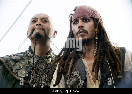 CHOW YUN-FAT, Johnny Depp, pirati dei Caraibi: All'estremità del mondo, 2007 Foto Stock