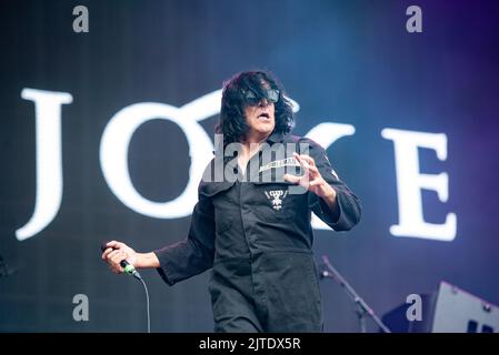 24 giugno 2022: Jaz Coleman of Killing Joke suona al festival Hellfest Open Air Foto Stock