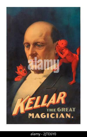 Poster Magico vintage 1920s - Kellar. Harry Kellar il grande mago Foto Stock