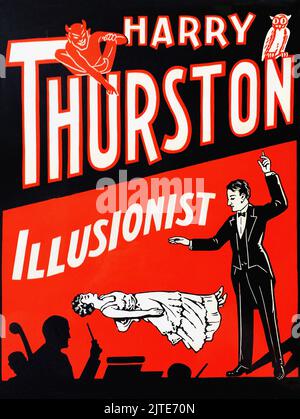 Poster Magico vintage 1920s - Harry Thurston Illusionist Foto Stock