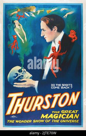 Poster Magico vintage 1920s - Thurston il Grande Magico Foto Stock