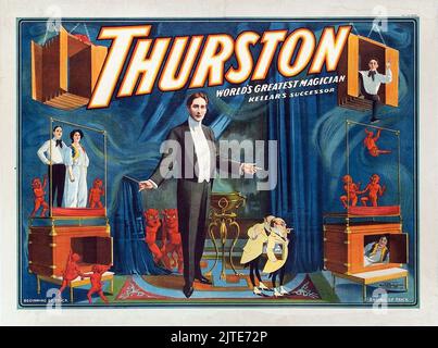 Poster Magico vintage 1920s - Thurston il Grande Magico Foto Stock