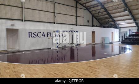 L'immagine mostra l'apertura della nuova sala sportiva della squadra belga di calcio indoor RSC Anderlecht Futsal, a Roosdaal martedì 30 agosto 2022. BELGA FOTO IN GILLIS Foto Stock