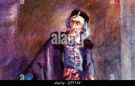 HENRY IRVING (1838-1905) attore inglese nel ruolo di Shylock Foto Stock