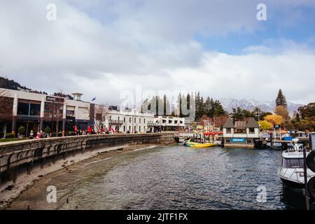 Queenstown Town Centre in Nuova Zelanda Foto Stock