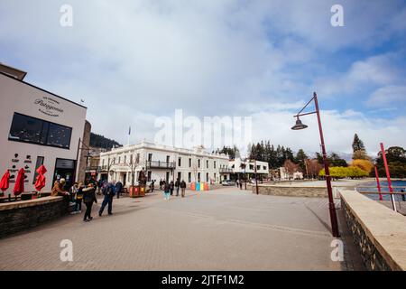 Queenstown Town Centre in Nuova Zelanda Foto Stock