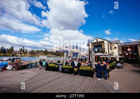 Queenstown Town Centre in Nuova Zelanda Foto Stock