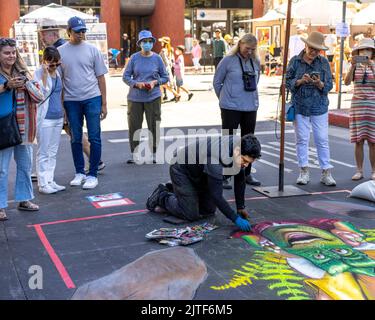 Arte di strada Italiana al Palo Alto Festival delle Arti Foto Stock