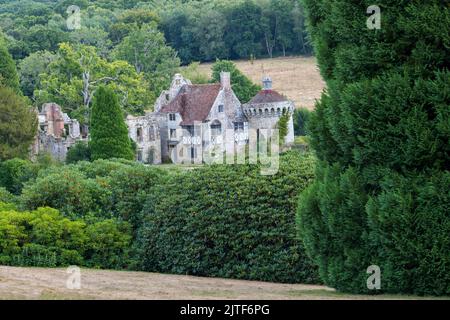 Scotney Castello e giardini, Kent. Gestito dal National Trust Foto Stock