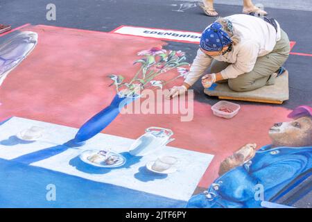 Arte di strada Italiana al Palo Alto Festival delle Arti Foto Stock