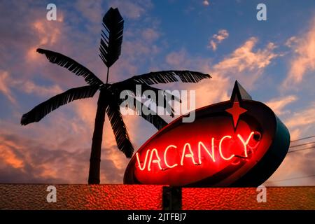 Stati Uniti, New Jersey, Wildwood, vintage motel neon Foto Stock