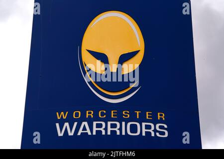 Foto del file datata 23-08-2022 di Una vista generale fuori dal Sixways Stadium, sede del Worcester Warriors Rugby Club. Il coinvolgimento di Worcester nella prossima stagione Gallagher Premiership rimane in serio dubbio dopo che i giocatori e il personale sono stati detti che è improbabile che vengano pagati il mercoledì. Data di emissione: Martedì 30 agosto 2022. Foto Stock